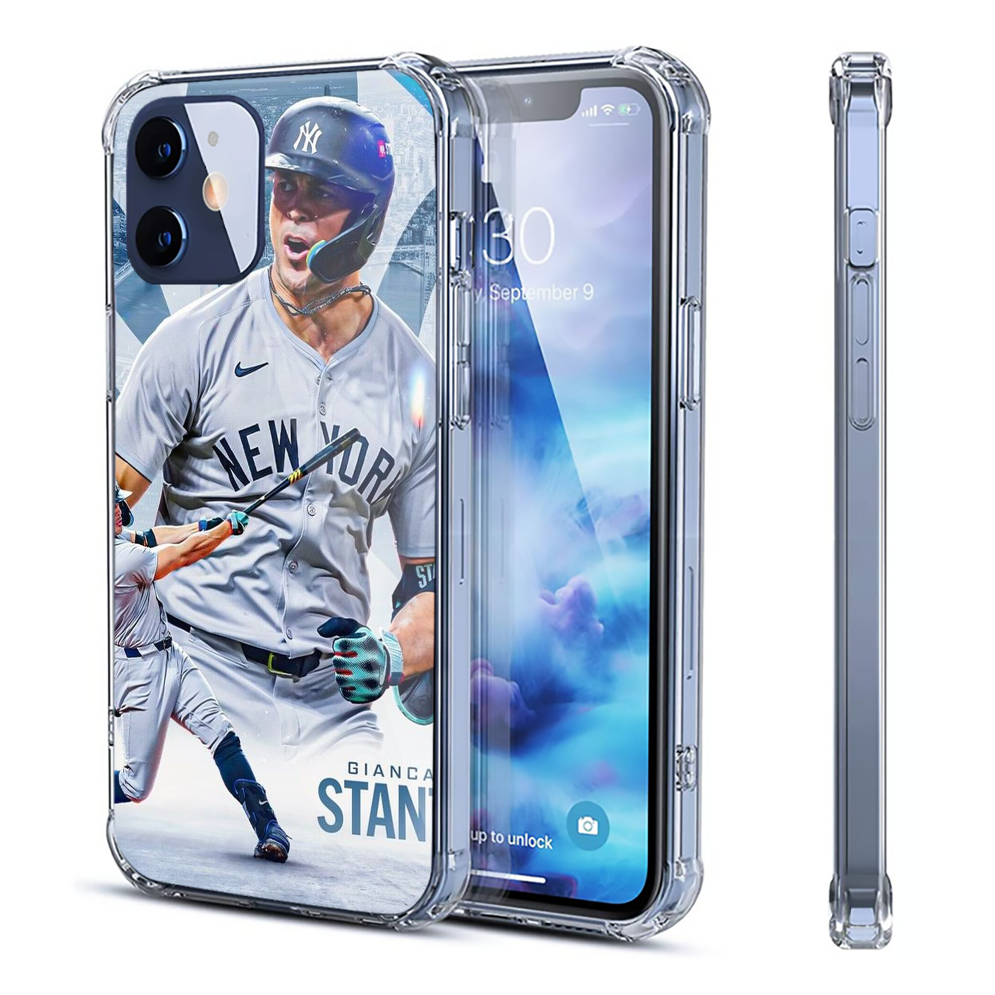 Giancarlo Stanton 24 Clear IPhone 12 Case – Soft TPU With UV Print – Enhanced Drop Protection, Precise Fit, Anti-Fingerprint, Customizable Design, Scratch-Resistant, Yellow-Resistant